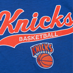 Mitchell & Ness - New York Knicks Hardwood Classics Felt Applique Slub T-Shirt - Blue