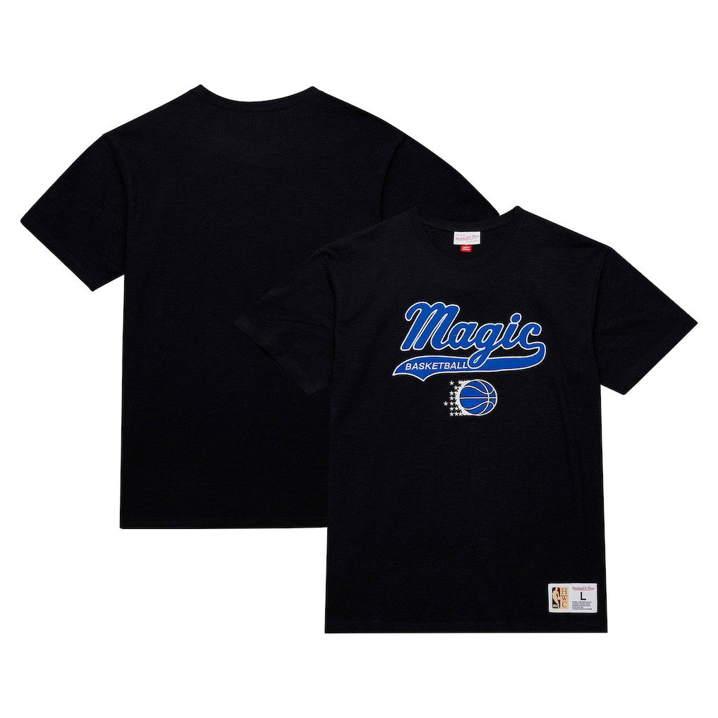 Mitchell & Ness - Orlando Magic Hardwood Classics Felt Applique Slub T-Shirt - Black