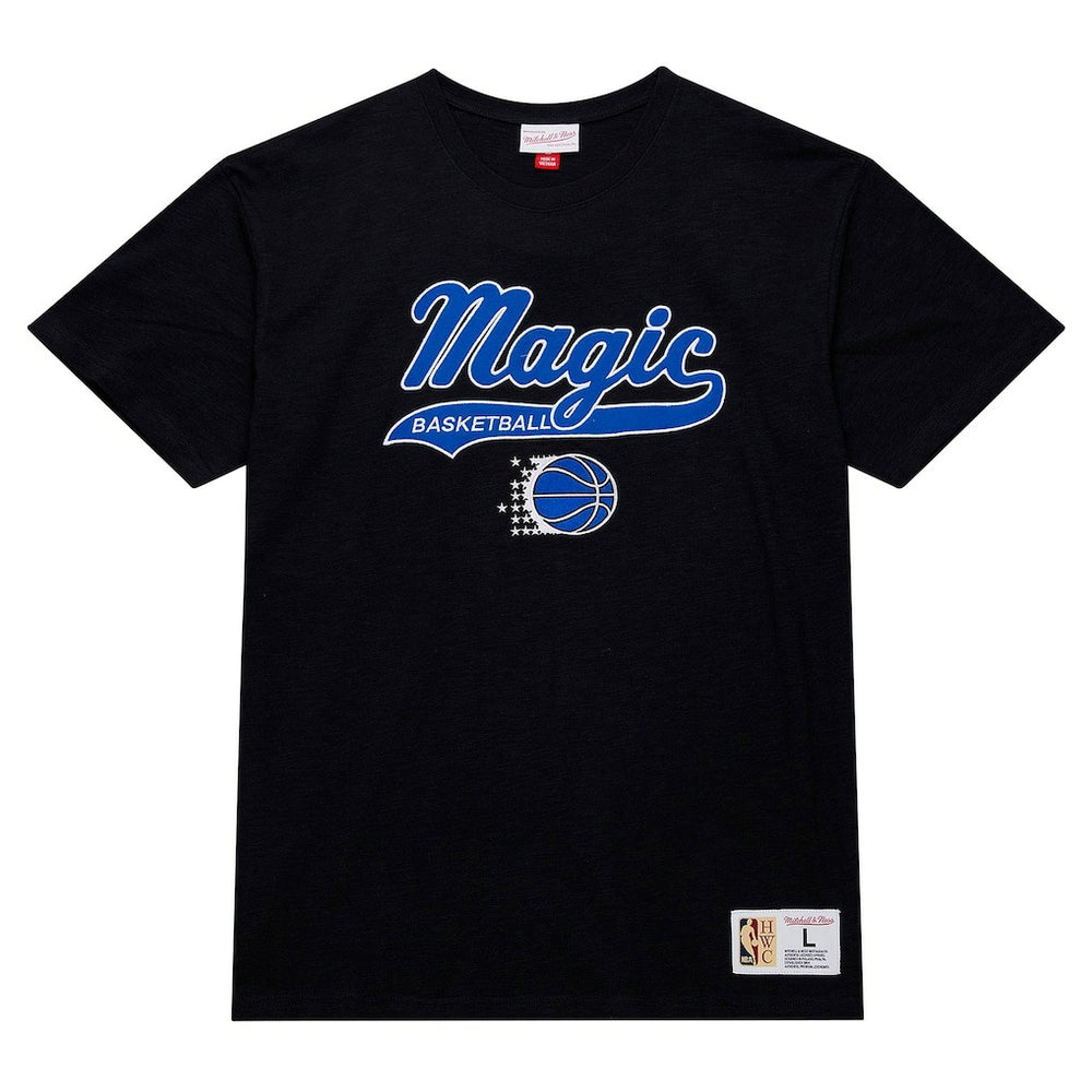 Mitchell & Ness - Orlando Magic Hardwood Classics Felt Applique Slub T-Shirt - Black