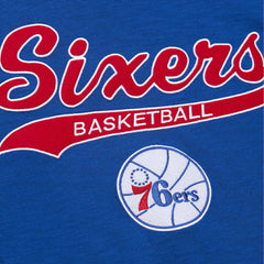 Mitchell & Ness - Philadelphia 76ers Hardwood Classics Felt Applique Slub T-Shirt - Royal