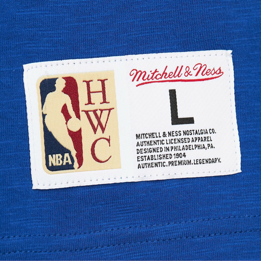 Mitchell & Ness - Philadelphia 76ers Hardwood Classics Felt Applique Slub T-Shirt - Royal