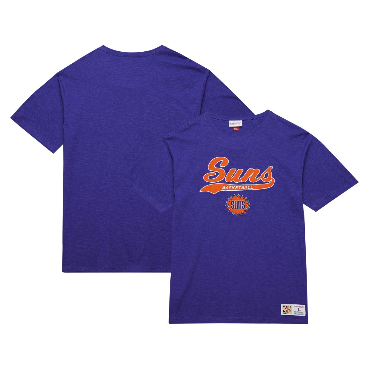 Mitchell & Ness - Phoenix Suns Hardwood Classics Felt Applique Slub T-Shirt - Purple