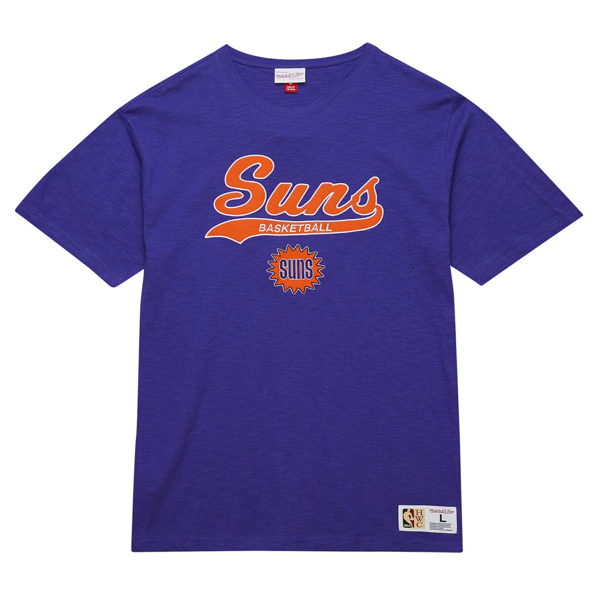 Mitchell & Ness - Phoenix Suns Hardwood Classics Felt Applique Slub T-Shirt - Purple