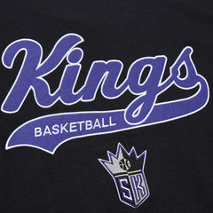 Mitchell & Ness - Sacramento Kings Hardwood Classics Felt Applique Slub T-Shirt - Black