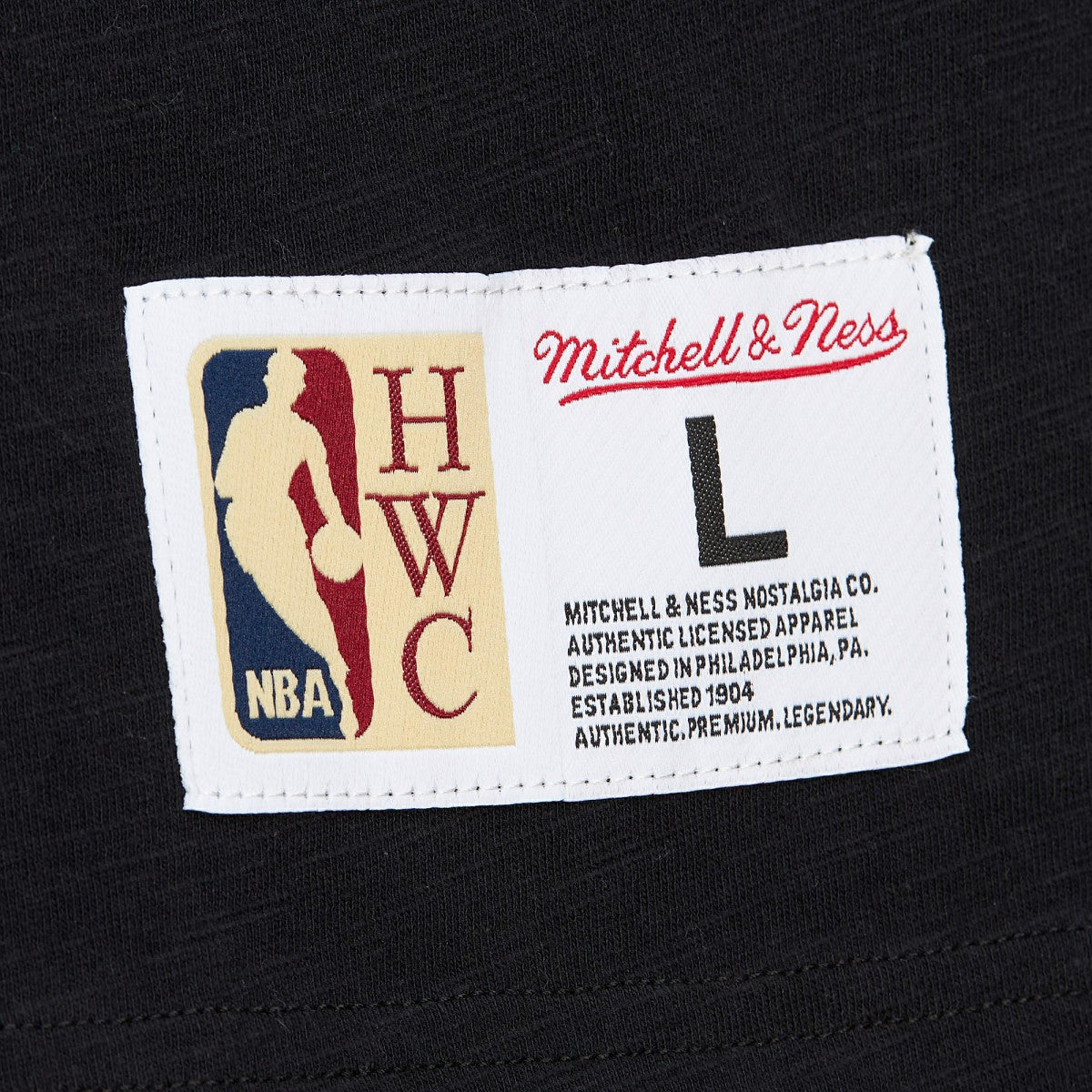 Mitchell & Ness - Sacramento Kings Hardwood Classics Felt Applique Slub T-Shirt - Black