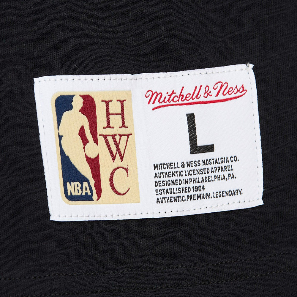 Mitchell & Ness - Sacramento Kings Hardwood Classics Felt Applique Slub T-Shirt - Black