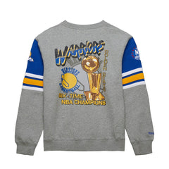 Mitchell & Ness - Golden State Warriors Hardwood Classics All Over 4.0 Pullover Sweatshirt - Heather Gray