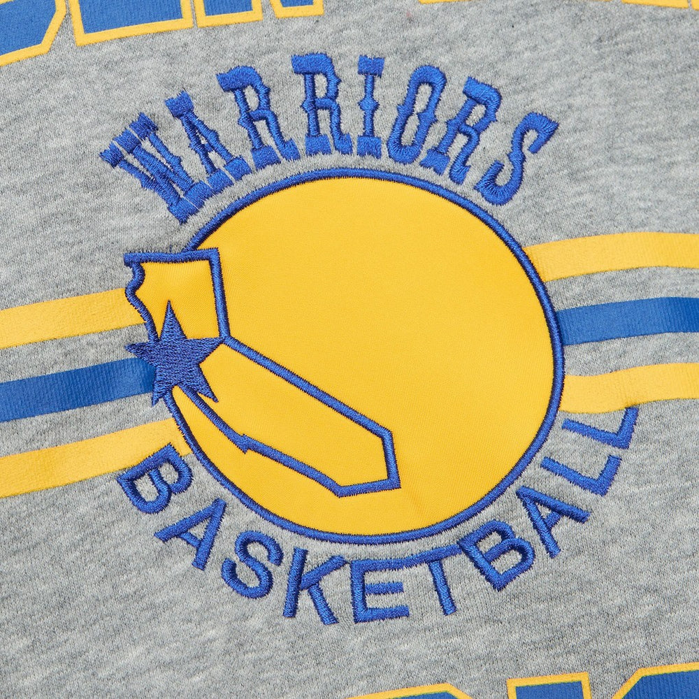 Mitchell & Ness - Golden State Warriors Hardwood Classics All Over 4.0 Pullover Sweatshirt - Heather Gray