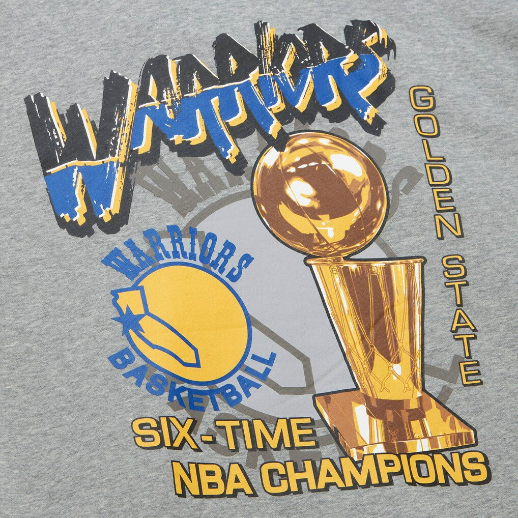 Mitchell & Ness - Golden State Warriors Hardwood Classics All Over 4.0 Pullover Sweatshirt - Heather Gray