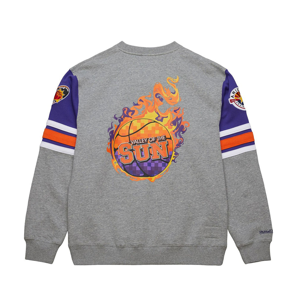 Mitchell & Ness - Phoenix Suns Hardwood Classics All Over 4.0 Pullover Sweatshirt - Heather Gray