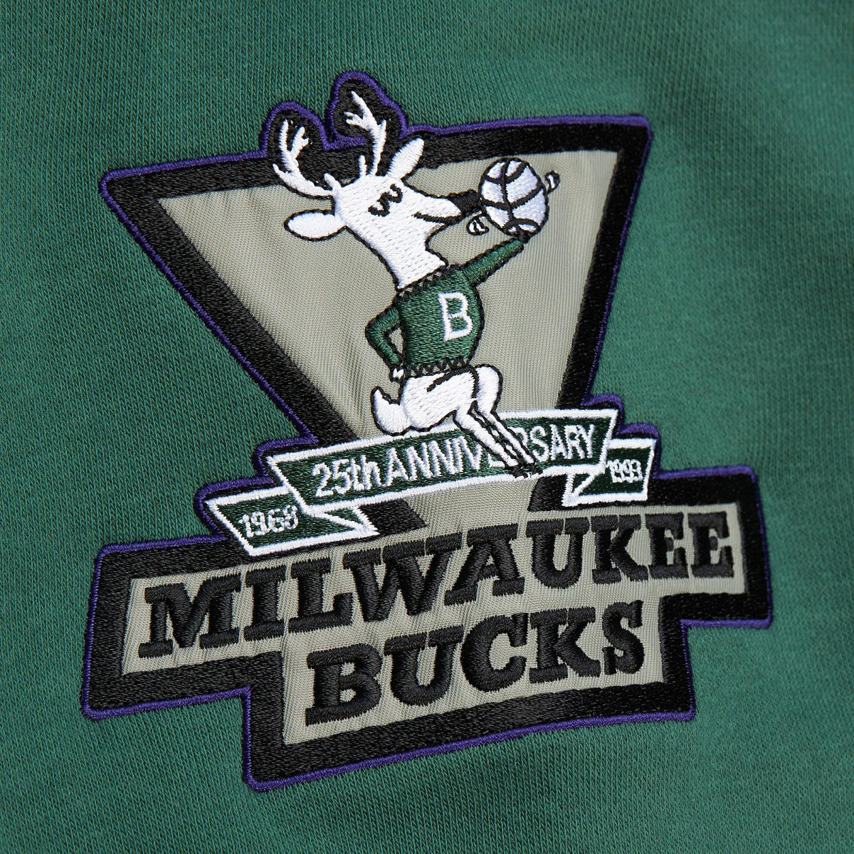 Mitchell & Ness - Milwaukee Bucks Hardwood Classics All Over 4.0 Pullover Sweatshirt - Heather Gray