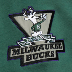 Mitchell & Ness - Milwaukee Bucks Hardwood Classics All Over 4.0 Pullover Sweatshirt - Heather Gray