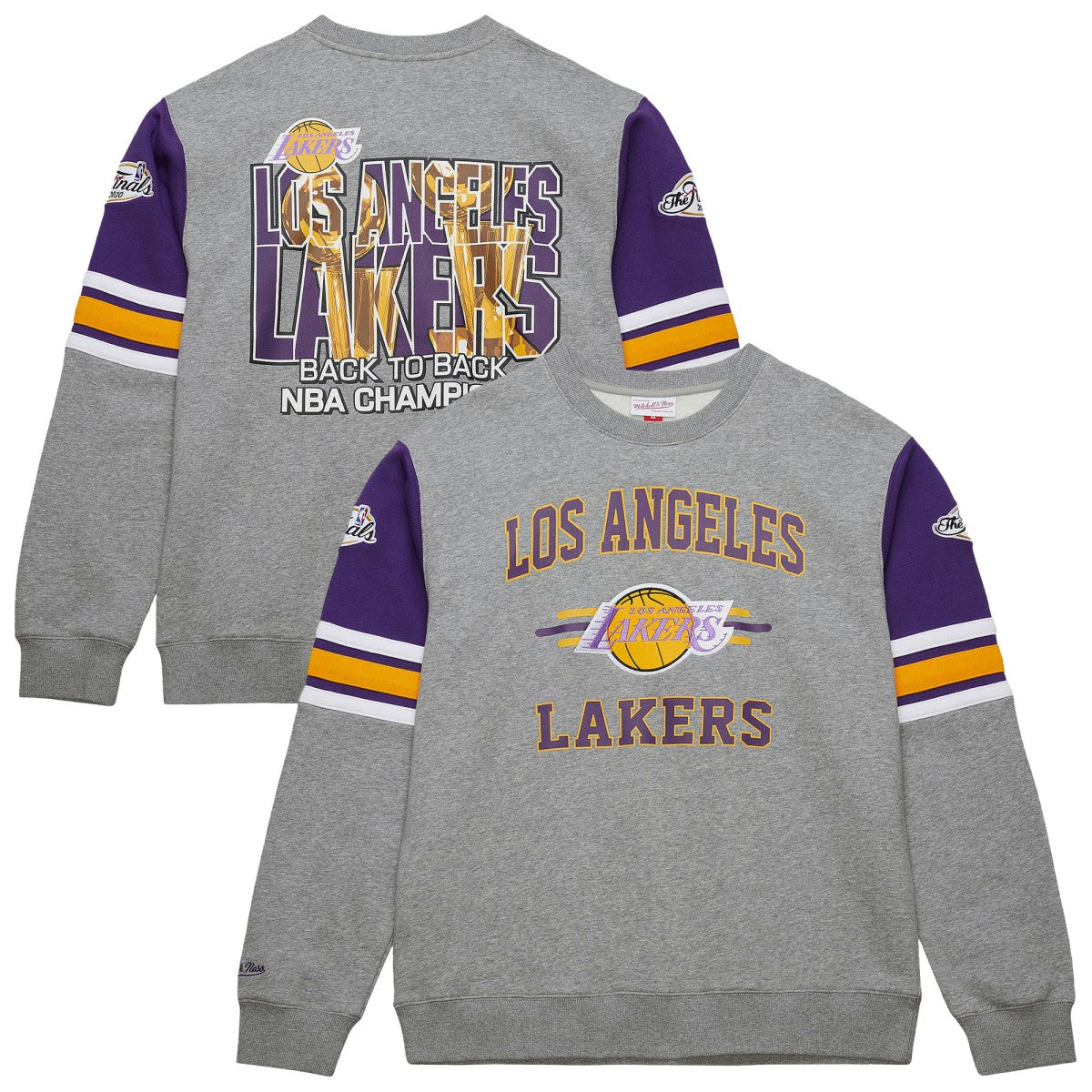 Mitchell & Ness - Los Angeles Lakers Hardwood Classics All Over 4.0 Pullover Sweatshirt - Heather Gray