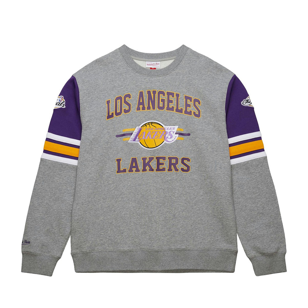 Mitchell & Ness - Los Angeles Lakers Hardwood Classics All Over 4.0 Pullover Sweatshirt - Heather Gray