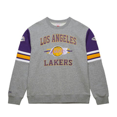 Mitchell & Ness - Los Angeles Lakers Hardwood Classics All Over 4.0 Pullover Sweatshirt - Heather Gray
