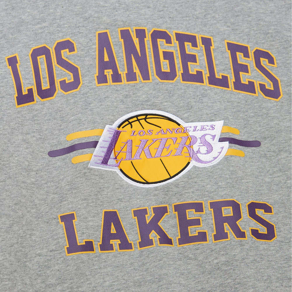 Mitchell & Ness - Los Angeles Lakers Hardwood Classics All Over 4.0 Pullover Sweatshirt - Heather Gray