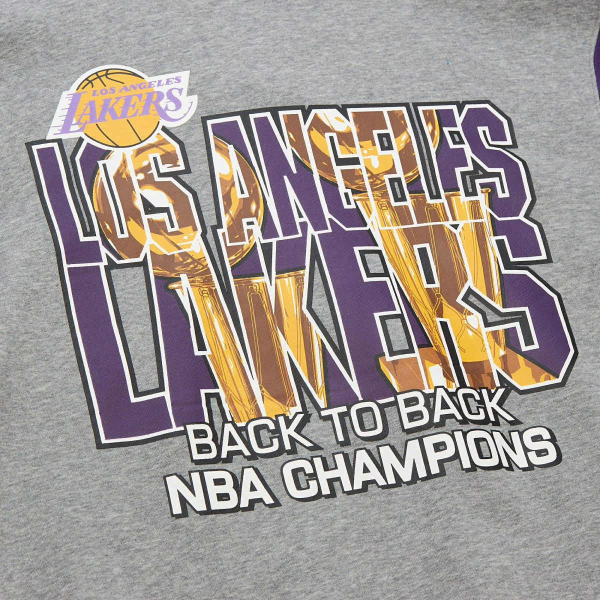 Mitchell & Ness - Los Angeles Lakers Hardwood Classics All Over 4.0 Pullover Sweatshirt - Heather Gray