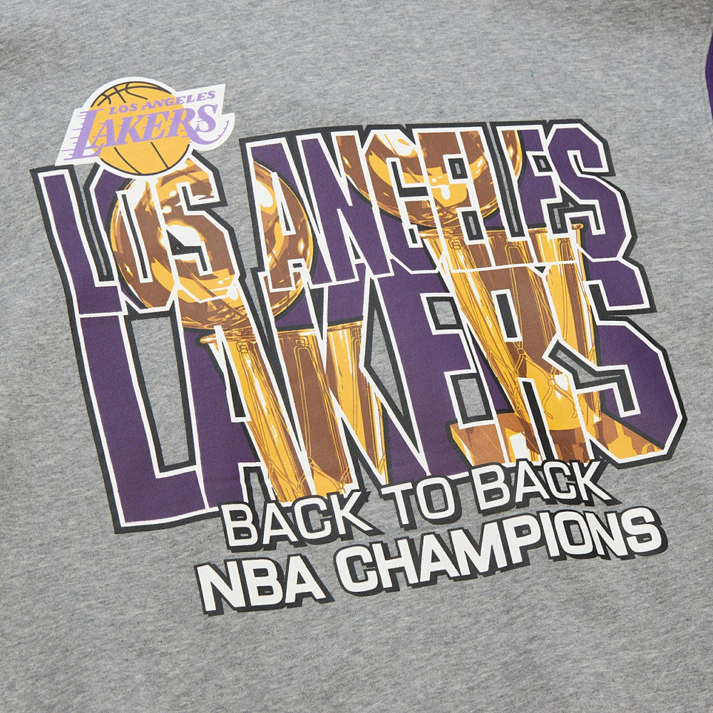 Mitchell & Ness - Los Angeles Lakers Hardwood Classics All Over 4.0 Pullover Sweatshirt - Heather Gray