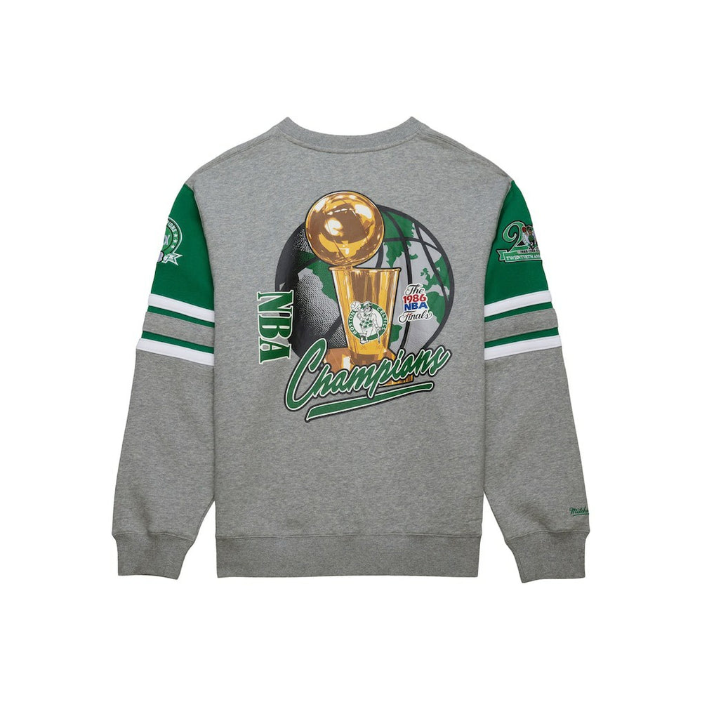Mitchell & Ness - Boston Celtics Hardwood Classics All Over 4.0 Pullover Sweatshirt - Heather Gray