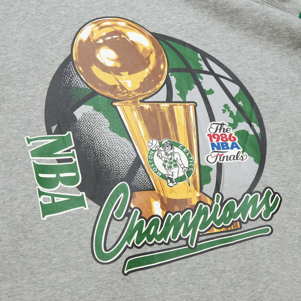 Mitchell & Ness - Boston Celtics Hardwood Classics All Over 4.0 Pullover Sweatshirt - Heather Gray