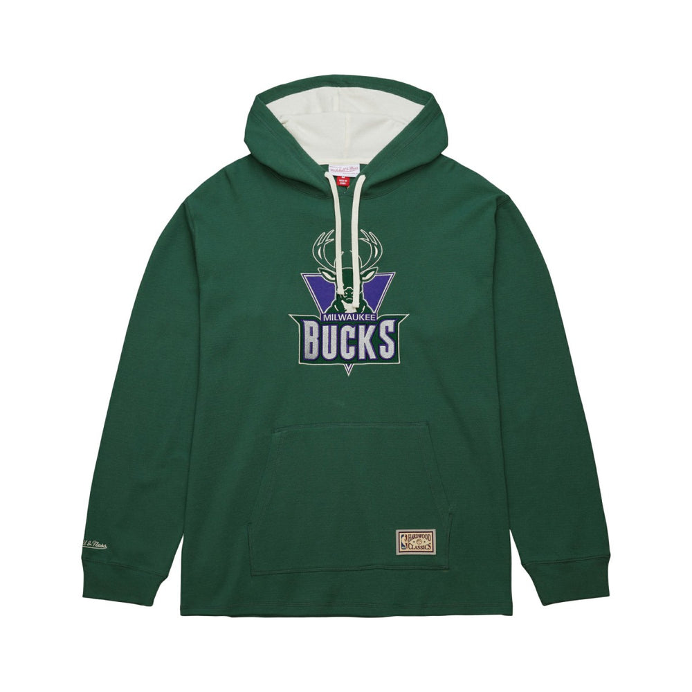 Mitchell & Ness - Milwaukee Bucks Hardwood Classics Lightweight Thermal Pullover Hoodie - Green