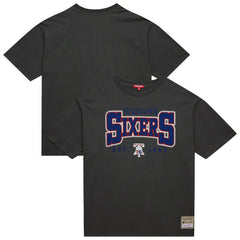 Mitchell & Ness - Philadelphia 76ers Women's Hardwood Classics Oversized Boyfriend T-Shirt - Charcoal