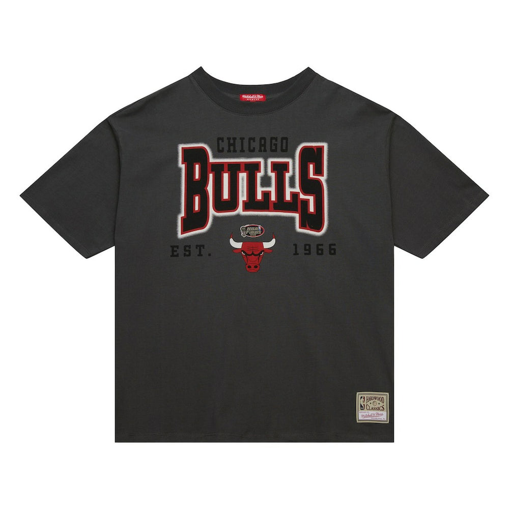 Mitchell & Ness - Chicago Bulls Women's Hardwood Classics Oversized Boyfriend T-Shirt - Charcoal