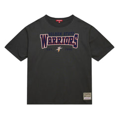 Mitchell & Ness - Golden State Warriors Women's Hardwood Classics Oversized Boyfriend T-Shirt - Charcoal