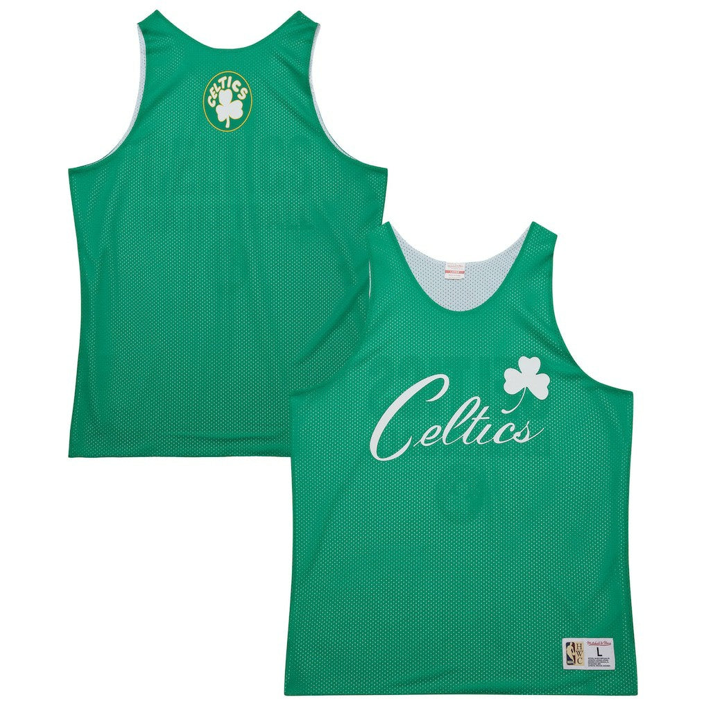 Boston Celtics Hardwood Classics Reversible Mesh Practice Jersey - Kelly Green/White | NBA Jerseys
