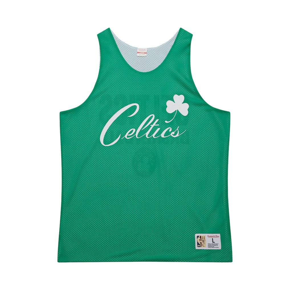 Mitchell & Ness - Boston Celtics Hardwood Classics Reversible Mesh Practice Jersey - Kelly Green/White