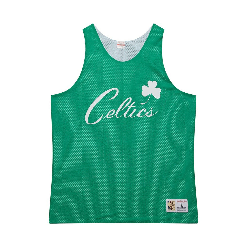 Mitchell & Ness - Boston Celtics Hardwood Classics Reversible Mesh Practice Jersey - Kelly Green/White