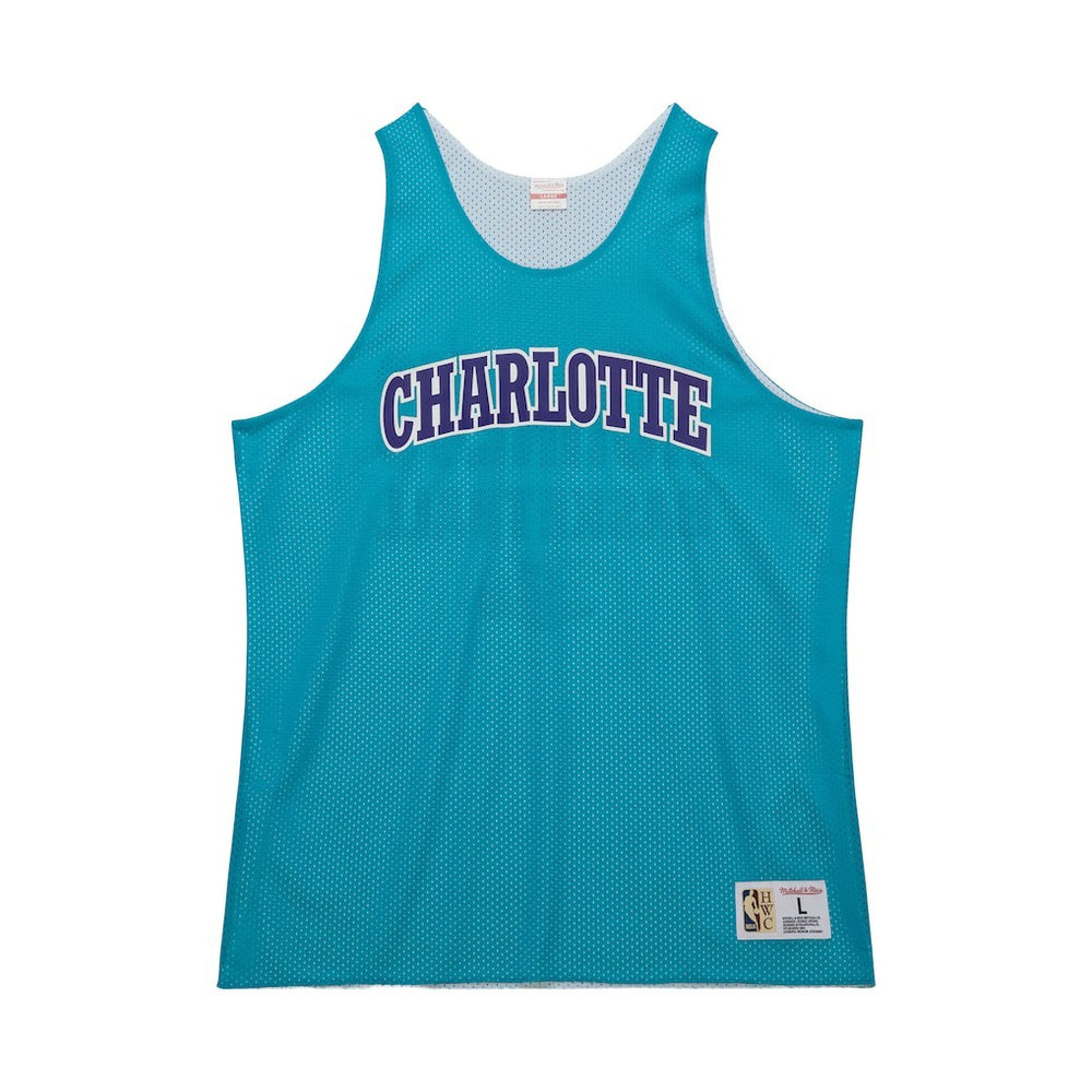 Mitchell & Ness - Charlotte Hornets Hardwood Classics Reversible Mesh Practice Jersey - Teal/White