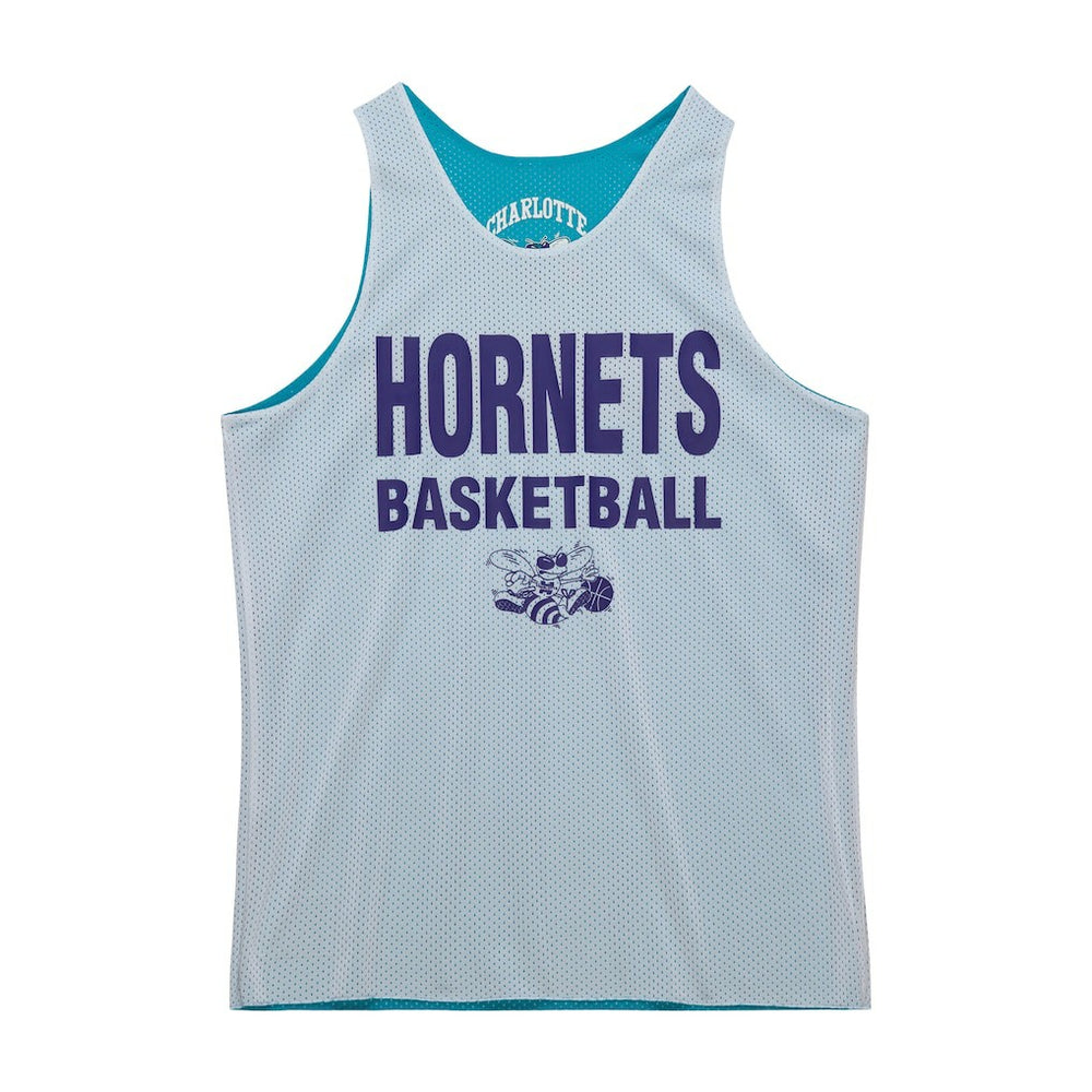 Mitchell & Ness - Charlotte Hornets Hardwood Classics Reversible Mesh Practice Jersey - Teal/White