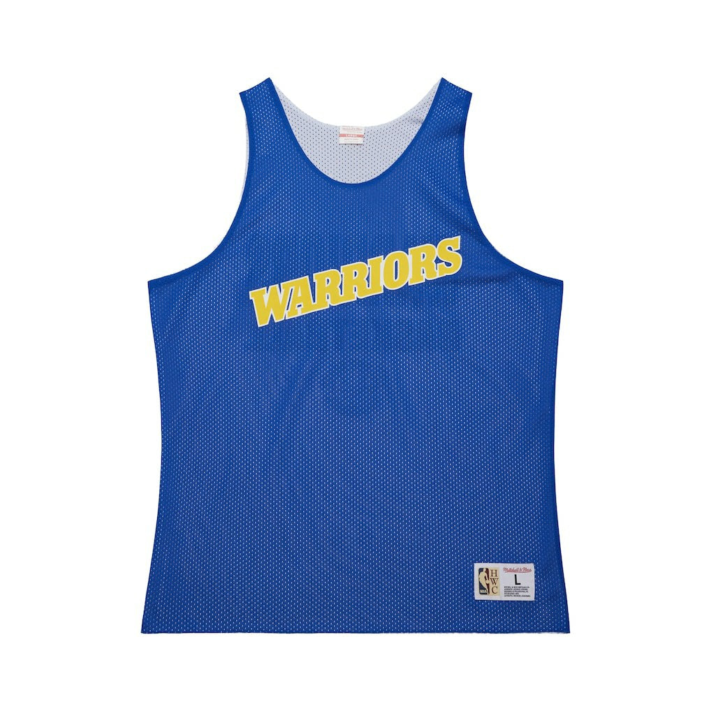Mitchell & Ness - Golden State Warriors Hardwood Classics Reversible Mesh Practice Jersey - Royal/White