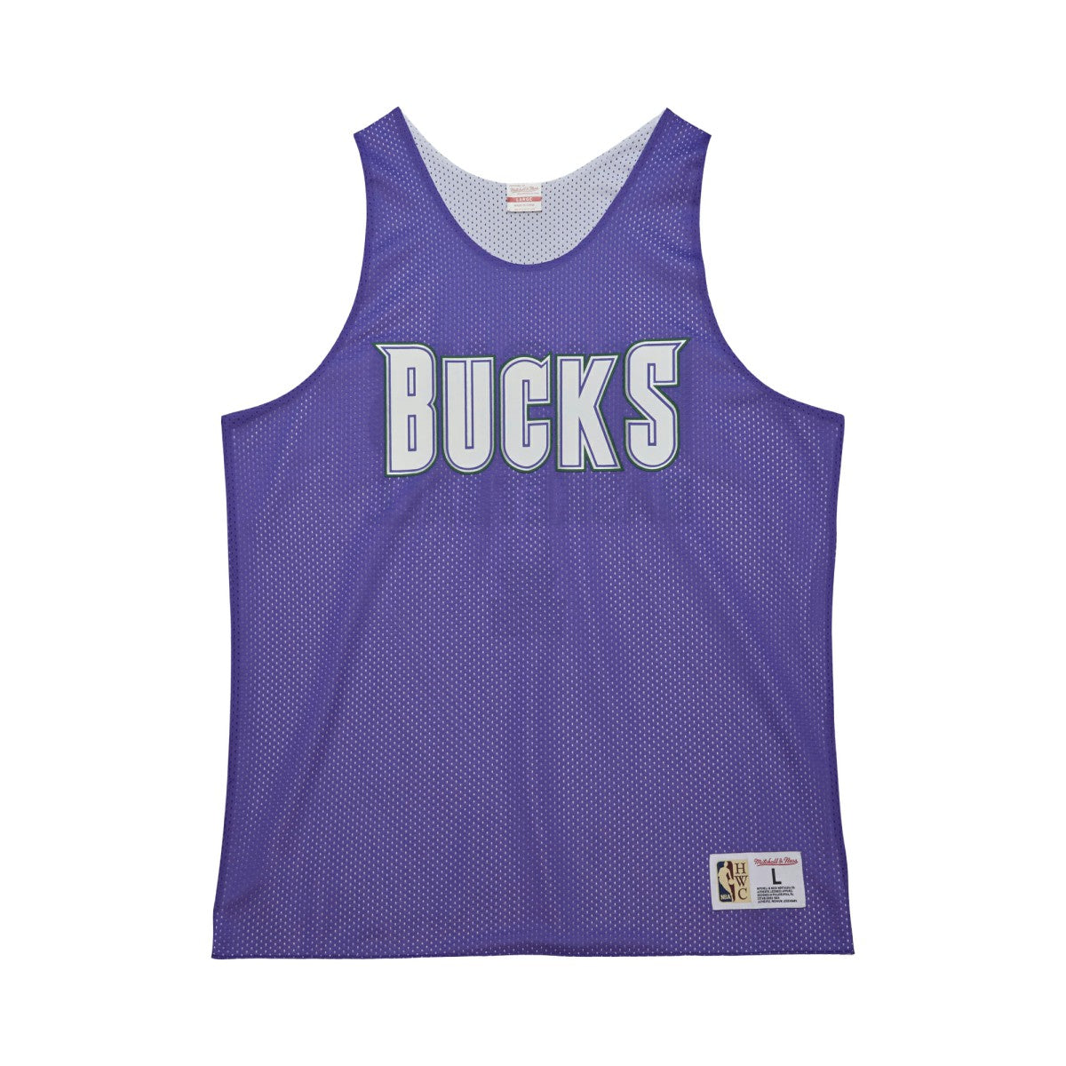 Mitchell & Ness - Milwaukee Bucks Hardwood Classics Reversible Mesh Practice Jersey - Purple/White