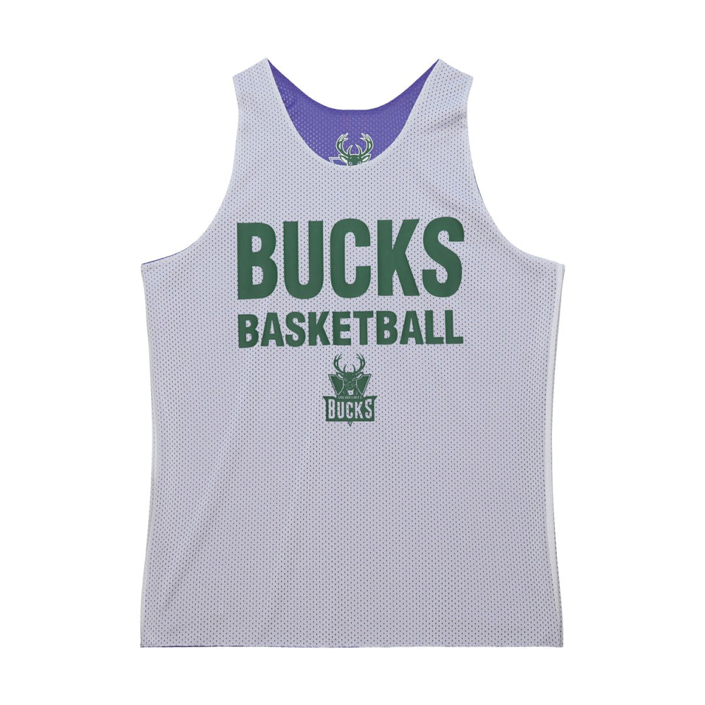Mitchell & Ness - Milwaukee Bucks Hardwood Classics Reversible Mesh Practice Jersey - Purple/White