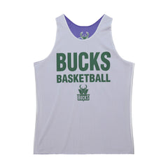 Mitchell & Ness - Milwaukee Bucks Hardwood Classics Reversible Mesh Practice Jersey - Purple/White