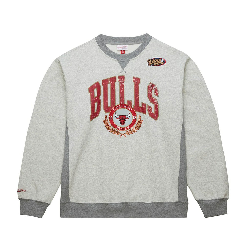 Mitchell & Ness - Chicago Bulls Vintage Logo Pullover Sweatshirt - Heather Gray