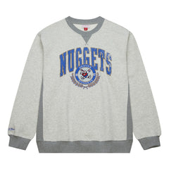 Mitchell & Ness - Denver Nuggets Vintage Logo Pullover Sweatshirt - Heather Gray