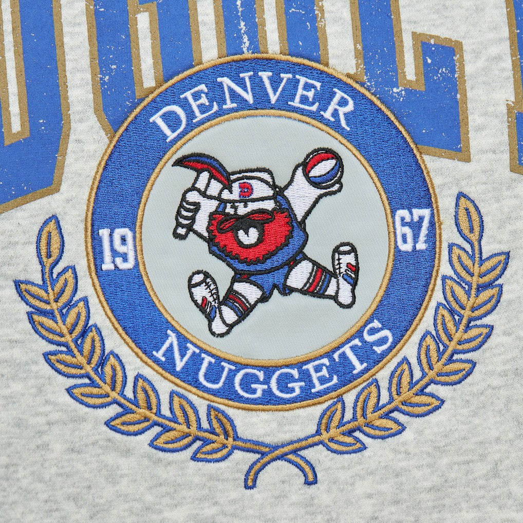 Mitchell & Ness - Denver Nuggets Vintage Logo Pullover Sweatshirt - Heather Gray