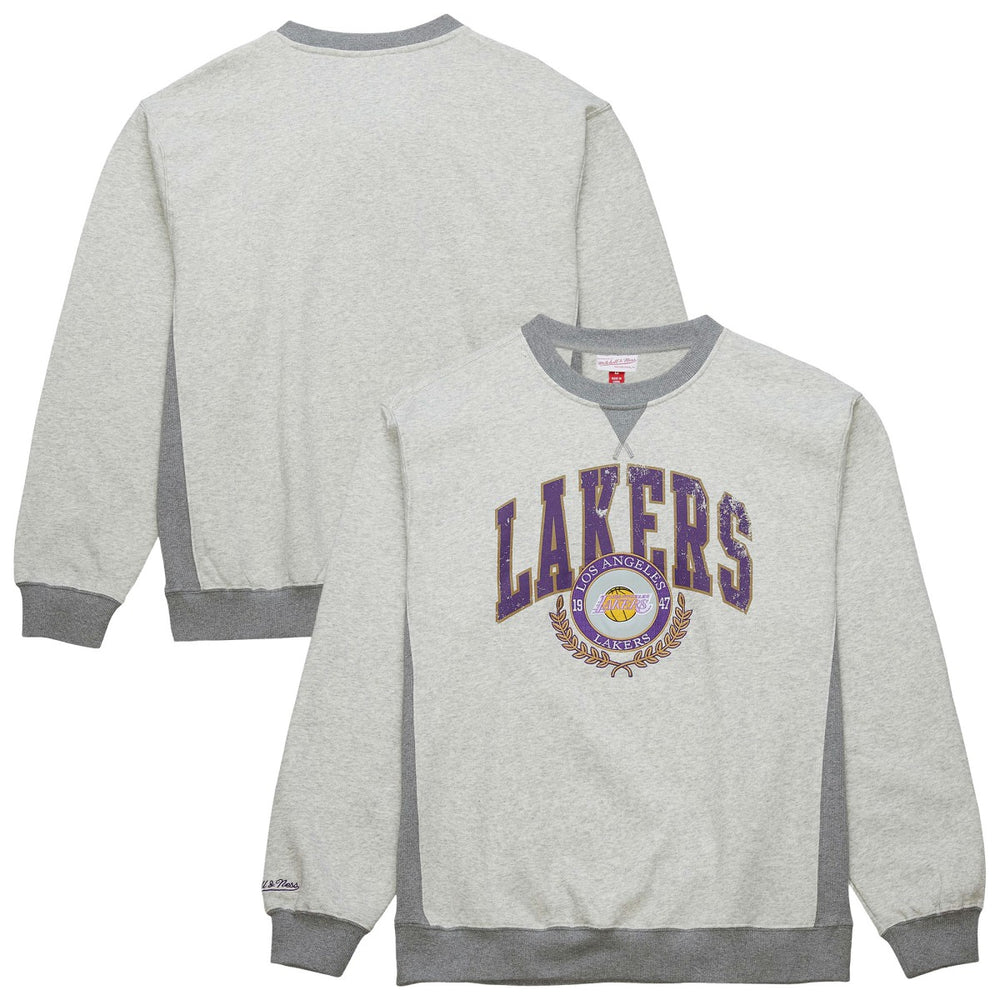 Mitchell & Ness - Los Angeles Lakers Vintage Logo Pullover Sweatshirt - Heather Gray