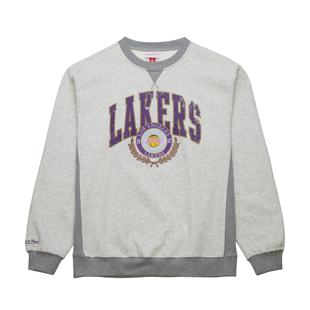 Mitchell & Ness - Los Angeles Lakers Vintage Logo Pullover Sweatshirt - Heather Gray