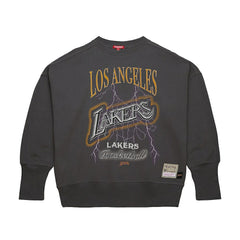 Mitchell & Ness - Los Angeles Lakers Women's Hardwood Classics Lightweight Pullover Sweatshirt - Charcoal