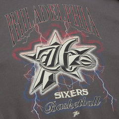 Mitchell & Ness - Philadelphia 76ers Women's Hardwood Classics Lightweight Pullover Sweatshirt - Charcoal