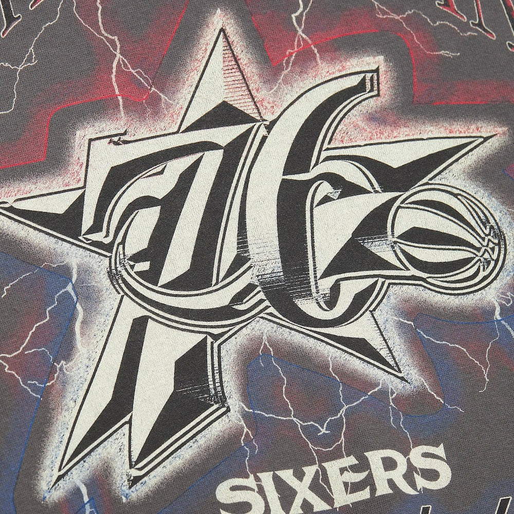 Mitchell & Ness - Philadelphia 76ers Women's Hardwood Classics Lightweight Pullover Sweatshirt - Charcoal