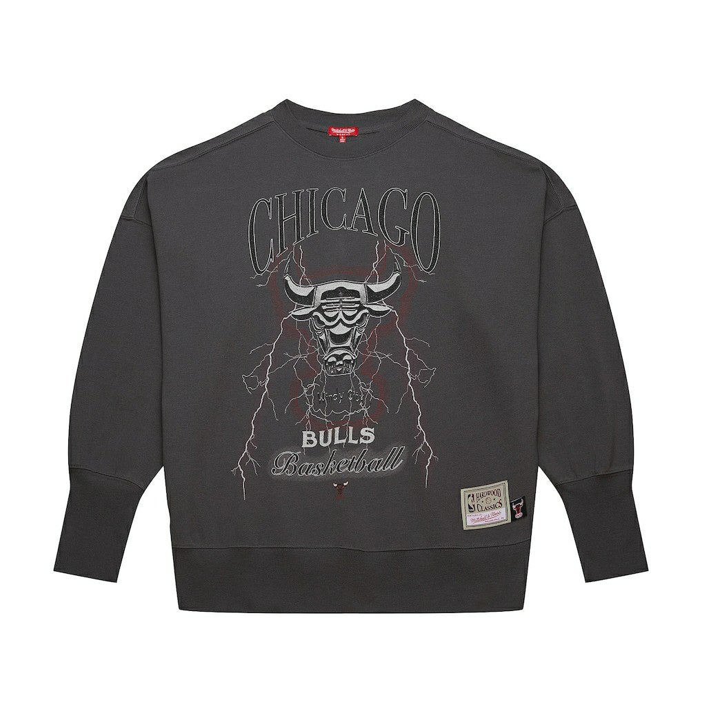 Mitchell & Ness - Chicago Bulls Women's Hardwood Classics Lightweight Pullover Sweatshirt - Charcoal