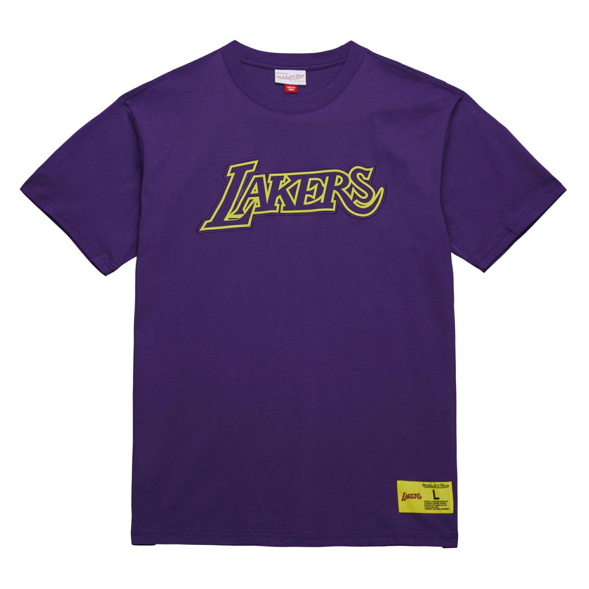 Mitchell & Ness - Los Angeles Lakers Hardwood Classics Neon Nights Premium T-Shirt - Purple