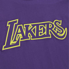Mitchell & Ness - Los Angeles Lakers Hardwood Classics Neon Nights Premium T-Shirt - Purple