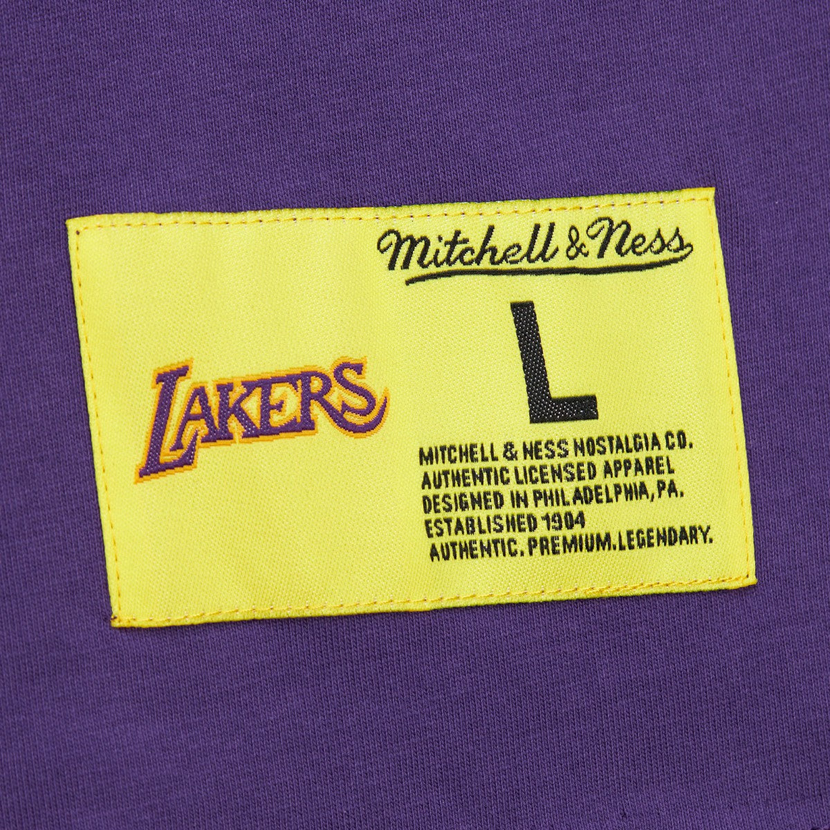 Mitchell & Ness - Los Angeles Lakers Hardwood Classics Neon Nights Premium T-Shirt - Purple