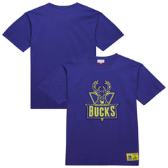 Mitchell & Ness - Milwaukee Bucks Hardwood Classics Neon Nights Premium T-Shirt - Purple